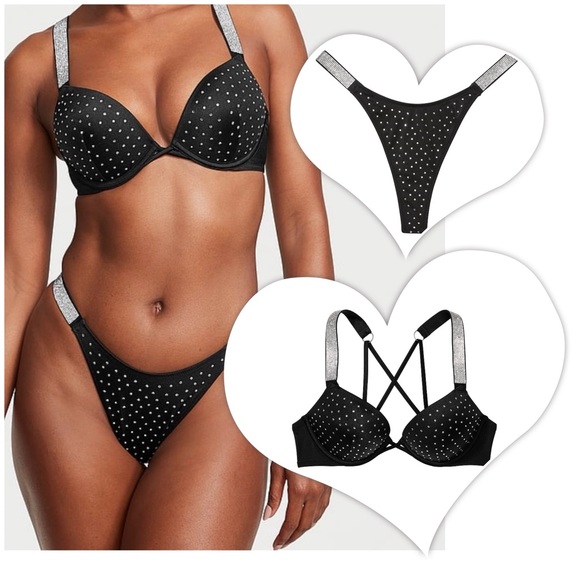 Victoria’s Secret BOMBSHELL Crystal Shine Strap Bikini NWT - Picture 1 of 5